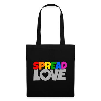 Chemise Cool Spread Love Anti War Design - Sac en tissu - noir - Devant