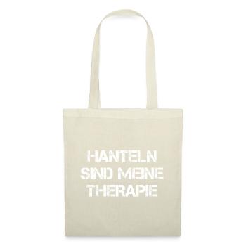 Hanteln Sind Meine Therapie - Stoffbeutel - Natur - Vorne