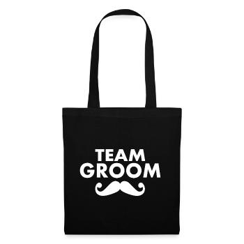 Team groom - Sac en tissu - noir - Devant