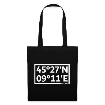 Coordonnées de Milan - Sac en tissu - noir - Devant