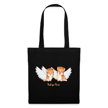Thank you Ma'am queen corgis crown wings - Tote Bag - black - Front
