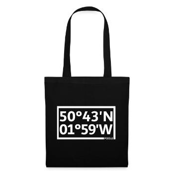 Coordonnées de la piscine - Sac en tissu - noir - Devant