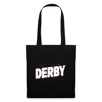 Derby Angleterre UK City Font Accueil Amour - Sac en tissu - noir - Devant