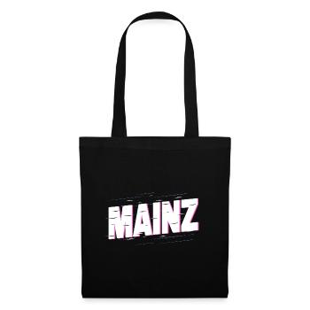 Mainz Deutschland Stadt Schrift Heimat Liebe - Stoffbeutel - Schwarz - Vorne