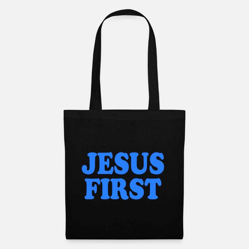 Jesus first - Stoffbeutel - Schwarz