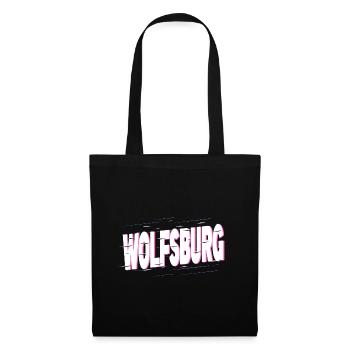Wolfsburg Deutschland Stadt Schrift Heimat Liebe - Stoffbeutel - Schwarz - Vorne