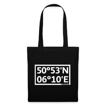 Coordonnées d’Alsdorf - Sac en tissu - noir - Devant