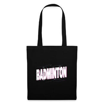 Badminton Badminton Sport Player Vintage Rétro - Sac en tissu - noir - Devant