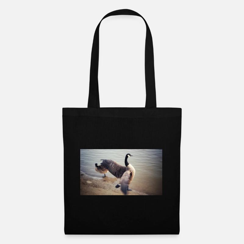 Large bird with outstretched wings - Tote Bag - black