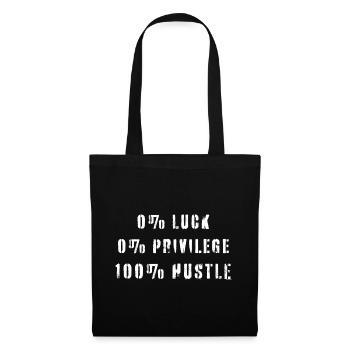 Citation de l’agitation Pas de chance Privilège - Sac en tissu - noir - Devant
