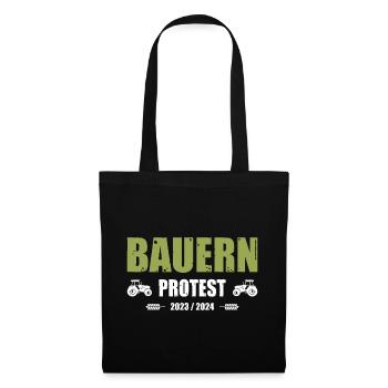 Bauernprotest Bauerndemo Bauer Landwirt Demo - Stoffbeutel - Schwarz - Vorne