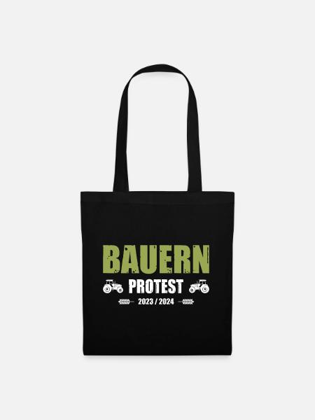 Bauernprotest Bauerndemo Bauer Landwirt Demo - Stoffbeutel - Schwarz