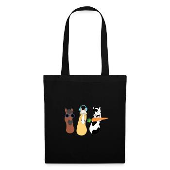 Funky Animal Design with Colorful Accessories - Tote Bag - black - Front
