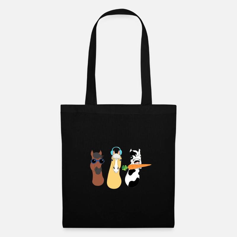 Funky Tierdesign mit bunten Accessoires - Stoffbeutel - Schwarz