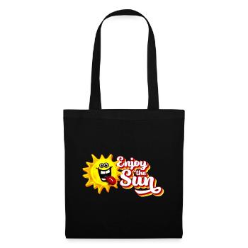 Enjoy the sun / Summer feeling / Retro-Look - Stoffbeutel - Schwarz - Vorne