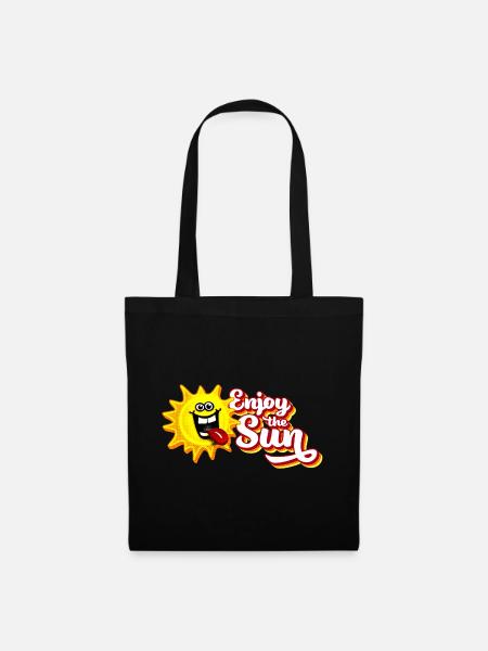Enjoy the sun / Summer feeling / Retro-Look - Tote Bag - black