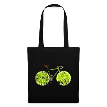 Road Bike Bicycle Fruit Fruit Vintage Retro Grunge - Tote Bag - black - Front