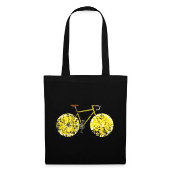 Road Bike Bicycle Fruit Fruit Vintage Retro Grunge - Tote Bag - black - Front
