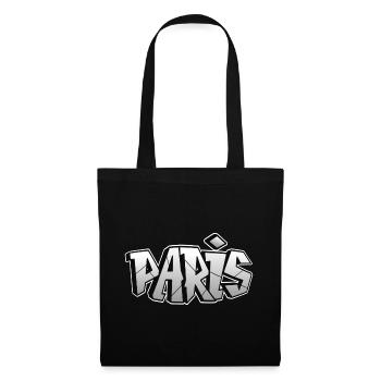 Paris Graffiti - Sac en tissu - noir - Devant