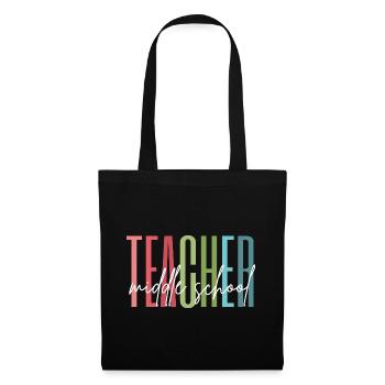 Middle School Teacher Geschenk - Stoffbeutel - Schwarz - Vorne