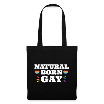 LGBTQ Pride Month - Natural Born Gay - Tote Bag - black - Front