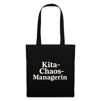 Kita Chaos Managerin (hellbeige) - Stoffbeutel - Schwarz - Vorne
