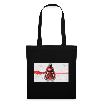 Futuristischer Cyber-Samurai - Stoffbeutel - Schwarz - Vorne