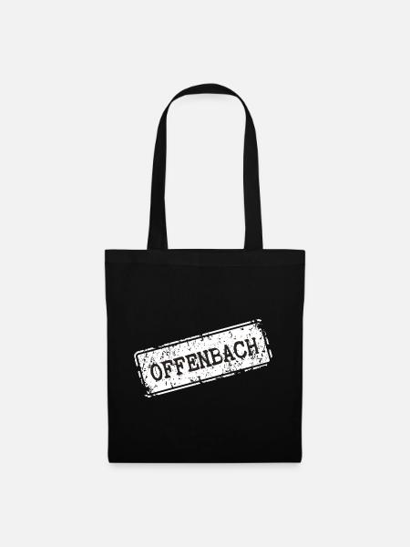 Retro Offenbach Design - Stoffbeutel - Schwarz