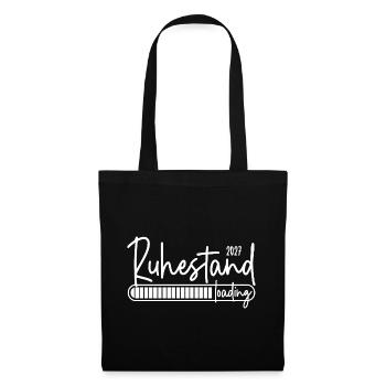Ruhestand 2027 loading - Stoffbeutel - Schwarz - Vorne