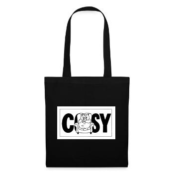 Cosy cat cuddly armchair print - Tote Bag - black - Front