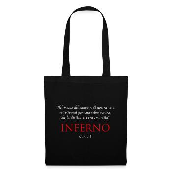 Inferno Canto I Divine Comedy Nel mezzo del cammin - Sac en tissu - noir - Devant