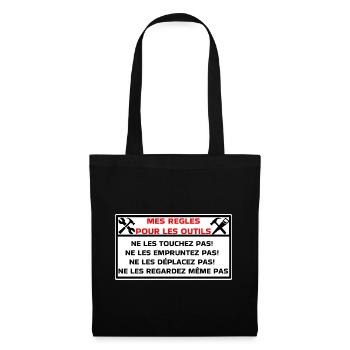 Werkzeuge - Stoffbeutel - Schwarz - Vorne