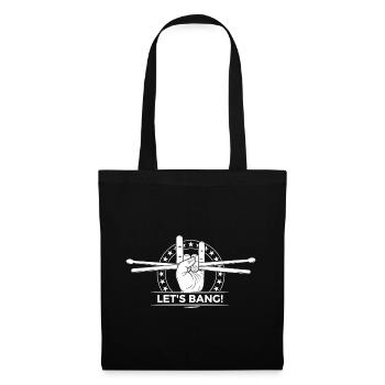 Let's Bang Drum Emblem - Stoffbeutel - Schwarz - Vorne