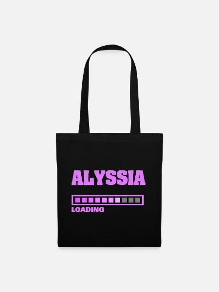 Geburt Alyssia - Stoffbeutel - Schwarz