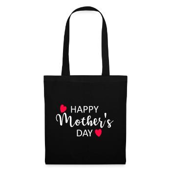 Bonne fête des mères Script Hearts - Sac en tissu - noir - Devant