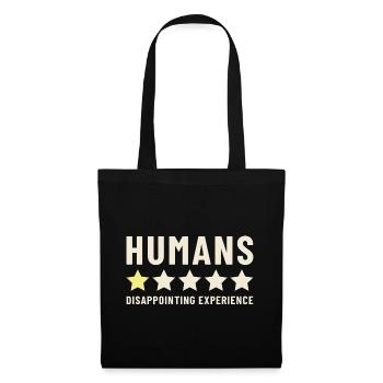 Évaluation de l’expérience décevante des humains - Sac en tissu - noir - Devant