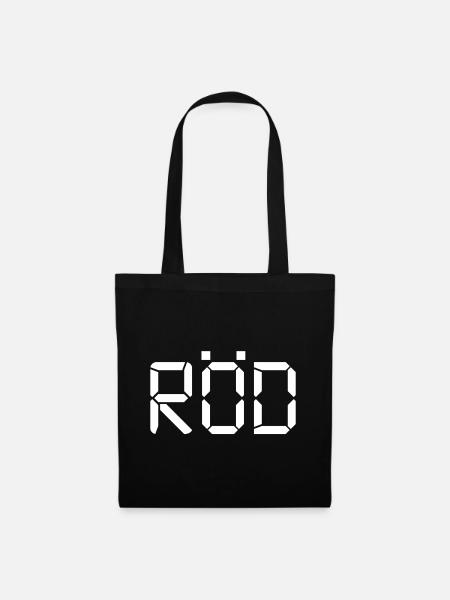 Red - LCD - Tote Bag - black