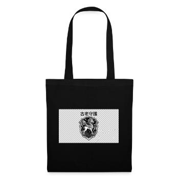 Uralter Wächter-Drachenschild - Stoffbeutel - Schwarz - Vorne