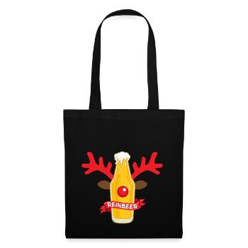 Reinbeer Christmas Pun Costume Wordplay Gift - Tote Bag - black - Front
