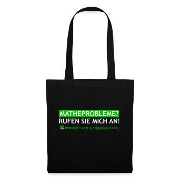 Mathe Mathematik Mathelehrer Algebra Geschenk - Stoffbeutel - Schwarz - Vorne