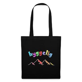 hyggelig, Hygge colorful mountains - Stoffbeutel - Schwarz - Vorne