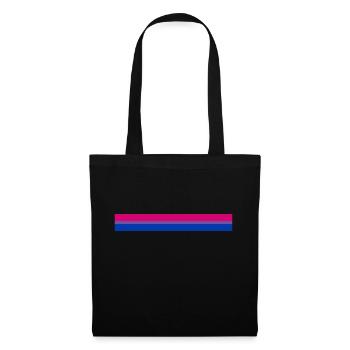 Bisexuell Flagge als Streifen - Stoffbeutel - Schwarz - Vorne