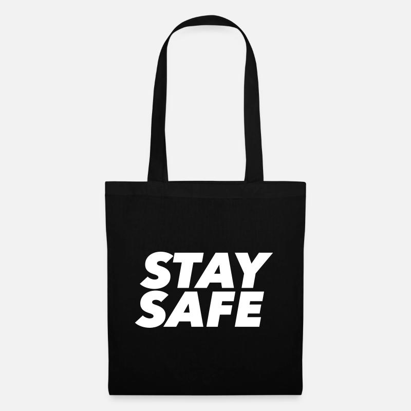 Stay safe - Stoffbeutel - Schwarz