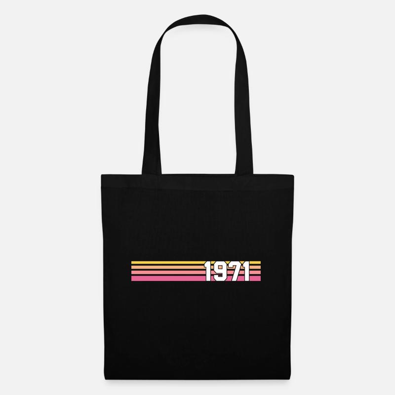 1971 retro gift - Tote Bag - black