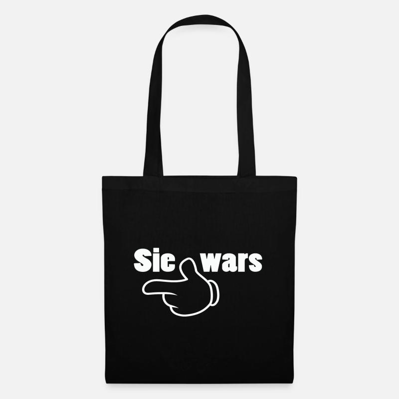 Sie wars Partnershirt Geschwister Zwillinge - Stoffbeutel - Schwarz