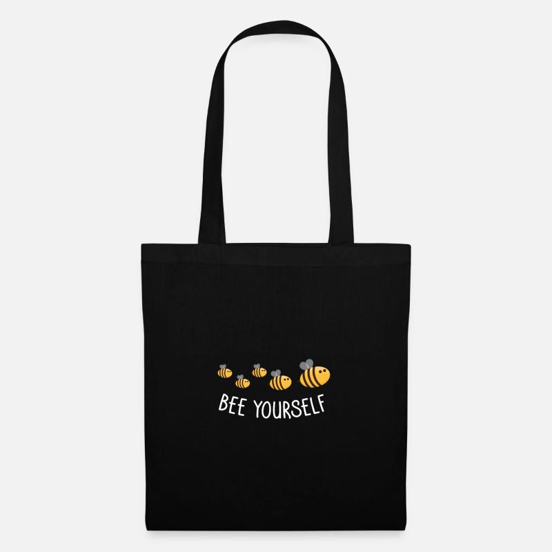 Bee yourself - Sac en tissu - noir