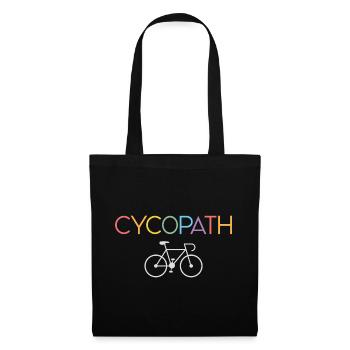 Geschenke für Radfahrer – Cycopath - Stoffbeutel - Schwarz - Vorne