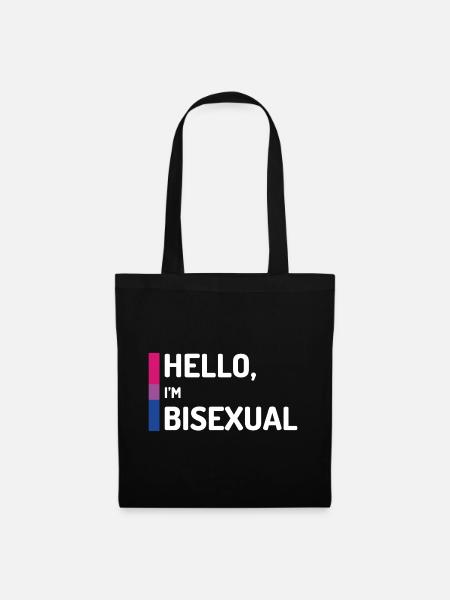 Hallo, ich bin bisexuell - Stoffbeutel - Schwarz