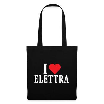 t-shirt I love Elettra t-shirt gift idea - Tote Bag - black - Front