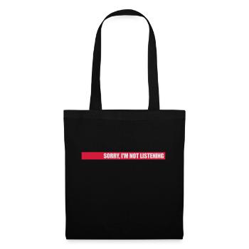 désolé de ne pas écouter - Sac en tissu - noir - Devant
